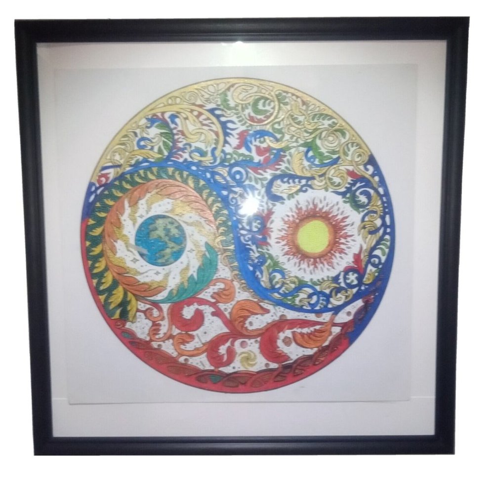 HOME DECOR ADULT COLORING PICTURE(FRAMED) WALL ART, HOME HANGING POSTERS,...